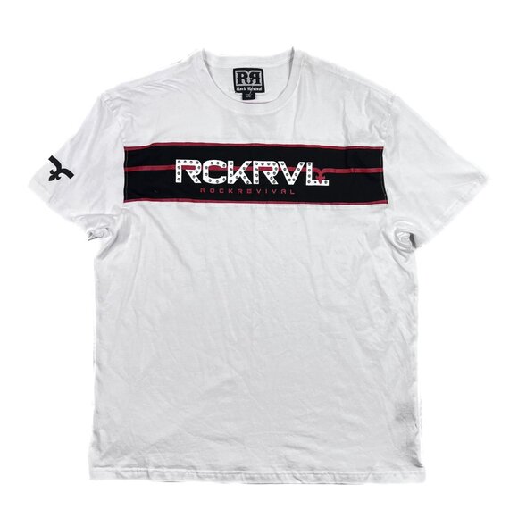 Rock Revival RCKRVL Logo Studded Graphic T-Shirt Size XXXL - NWOT - Picture 2 of 8